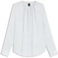BOSS Chemisier Regular sans col en soie stretch