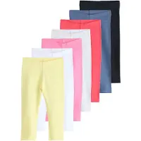 Next Leggings bleu foncé / jaune clair / gris clair / corail / rose / noir / blanc