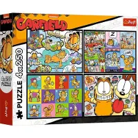 Trefl Puzzle 4 Puzzles - Garfield N'Aime Pas Les Lundis - - 200 à 499 pièces