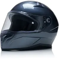 Vito Casque intégral Marelli avec système Pinlock et écran résistant aux rayures | Casque moto intégral, casque de protection | Homologation ECE R22-06 | Gris métallisé | Taille M (57-58 cm)