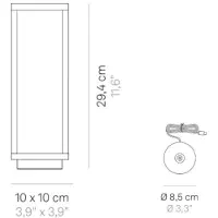 Zafferano Lanterne Led Gris Foncé À Piles 2,2W Ip54