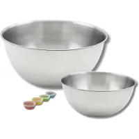 Zenker Ensemble avec 1 Lot de 100 barquettes alimentaires jetables en papier, 1 spatule et 2 bols à mixer en inox Fackelmann