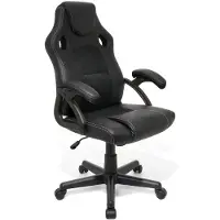LifeGoods Chaise de jeu - - Réglable - Cuir synthétique - Noir