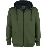 Black premium by emp Sweat-shirt zippé à capuche de - Mask Of Sanity - L - XXL - pour Homme - olive - Taille XXL