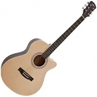 Gear4Music Single Cutaway Acoustic Guitar by Natural