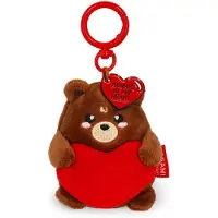 Legami Animal en peluche Porte-clés Teddy Bear Marron et Rouge