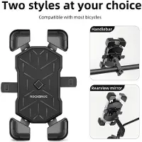 RockBros 25210032001 phone holder for handlebar bike - black, Support pour smartphone, Noir