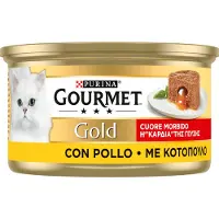 Gourmet 48 x 85 g Gold Cœur fondant poulet nourriture humide pour chat