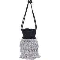 Faina Poche ventrale noir / argent