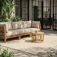 FRAAI Tapis d'extérieur - Brava Sable | 80x150 cm | Rectangulaire | Tissage plat