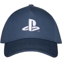 PS Unisexe, Casquette, PlayStation Baseball Logo Navy, Bleu