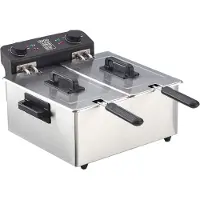 Livoo Friteuse double 2x3l 3300w inox - - DOC217 -