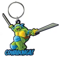 Monogram Int. Filles, Porte-clés, Teenage Mutant Ninja Turtles Soft Touch PVC Taschenanhänger Leonardo, Multicolore