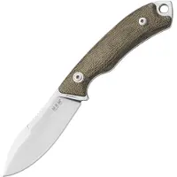 MKM Knives MKM Pocket Tango 1 Nessmuk PT1-GC Green Canvas Micarta, couteau fixe, David C. Andersen design