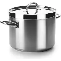 Lacor Chef Luxe Casserole avec couvercle D40cm H36cm 40lt, Poêle + casserole, Argent, Gris