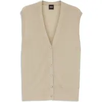 BOSS Gilet en maille en laine mérinos