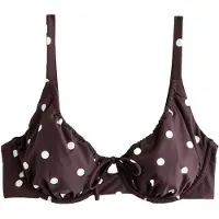 Next Hauts de bikini brun foncé / blanc cassé