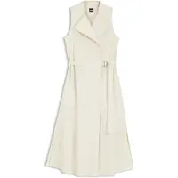 BOSS Robe portefeuille en coton stretch avec ceinture ajustable
