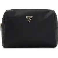 GUESS Large Top Zip, Trousse de toilette, Noir