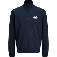 Jack & Jones Sweat-shirt 'JJBrandon' bleu marine / menthe / blanc