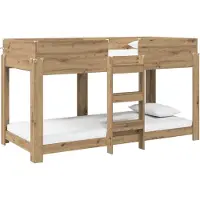 vidaXL Lit superposé pour enfants Chêne Artisan 90 x 190 cm Bois composite