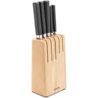 Brabantia Bloc à couteaux profilé avec jeu de couteaux 5 pièces