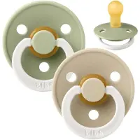 BIBS Colour Tétine lumineuses - Taille 3 - 2 Pack - Tour - Sage - - UneTaille - Tétine