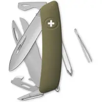 Swiza D08 R AM, KNR.0126.1050, Olive, couteau suisse, 8 outils