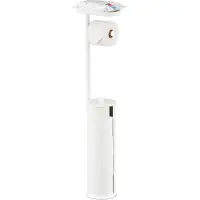 Relaxdays WC Rollenhalter Metall mit Ablage