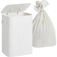 Merkloos Panier à linge - 40x60x30 cm - blanc