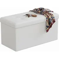 Relaxdays Faltbare Sitzbank Kunstleder (76 cm)