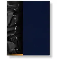 Dommelin Drap-housse Surmatelas Dommelin 5-9 cm Navy (Percale 200TC)-90 x 220 cm