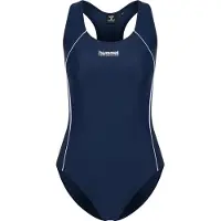 Hummel Maillot de bain sport 'Pulse Piping' gentiane / blanc