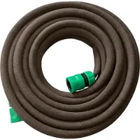 Relaxdays Tuyau d'arrosage goutte-à-goutte , arrosage, tuyau poreux de 30 m, arrosage des plates-bandes surélevées et des haies, tuyau d'arrosage, marron