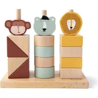 Trixie Baby Trixie Wooden Animals Stacking Blocks, 15dlg.
