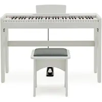 Gear4Music Keynote Junior Digital Piano & Stool White