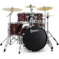 Premier Revolution 20" 5pc Drum Kit Bundle Red Sparkle