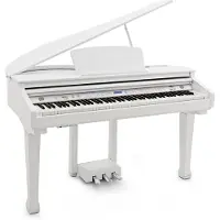 Gear4Music GDP-100 Digital Grand Piano by Gloss White