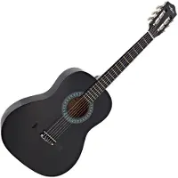 Gear4Music 3/4 Classical Guitar Black by