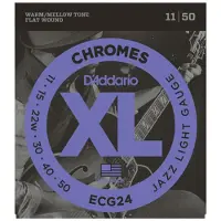 Daddario ECG24 XL Flatwound Chromes Jazz Light 11-50
