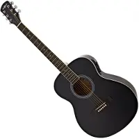 Gear4Music Guitrare Électro-Acoustique dÉtude Gaucher par Noir