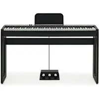 Gear4Music Keynote Compact Digital Upright Piano with Bluetooth Black