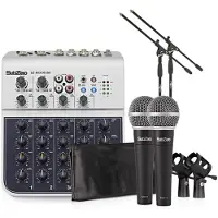 SubZero 6 Channel Mini Mixer and Microphones Bundle