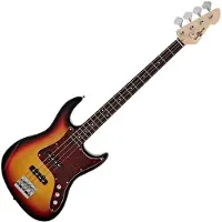Gear4Music Guitare Basse LA II par Sunburst