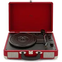 AVCOM Suitcase Turntable with Bluetooth Red