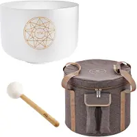 Sonic Energy Solfeggio 12" Crystal Singing Bowl Set 174 Hz Note F3