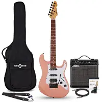 Gear4Music Guitare Électrique LA Select Modern par Rose Ampli de Guitare 15 W & Pack dAccessoires