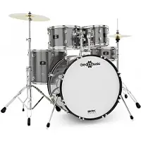 Gear4Music BDK-22 Rock Drum Kit by Silver Sparkle