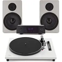 AVCOM Solid State Amplifier with 5" Passive Speakers White