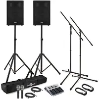 SubZero Système de Sonorisation Actif C12A avec Micros Supports et Mixeur